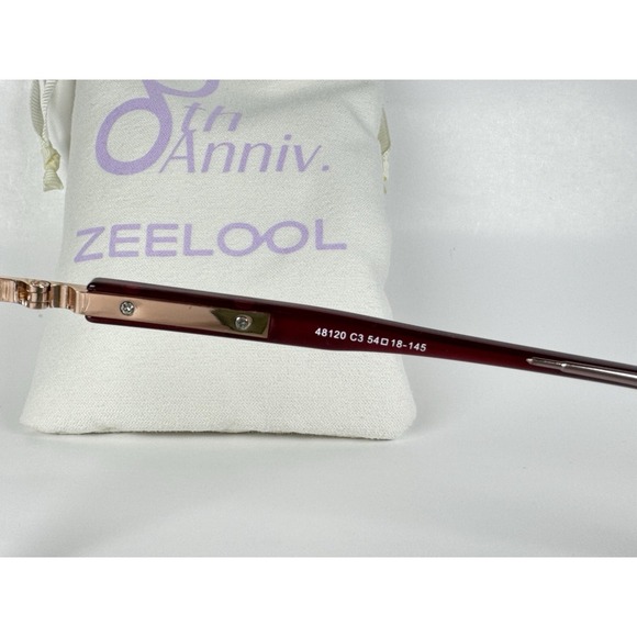 ZEELOOL‎ Eyeglass FRAMES ONLY! Crystal- 48120 C3 54 18-145 - Picture 5 of 8